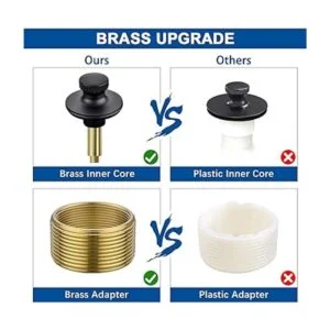 Anpean Kit de drenaje de tina de latón kit de drenaje de_5