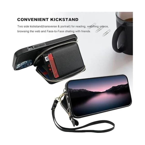 Bocasal Funda tipo cartera con bloqueo RFID para iPhone 13_5