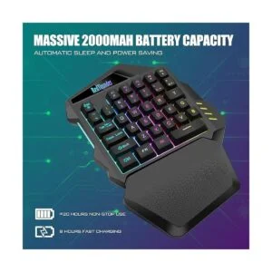 RedThunder Teclado inalámbrico para juegos con una sola_3
