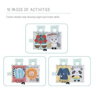 The Peanutshell Libro ocupado de tela suave para niños_3