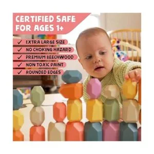 BUNMO 40 juguetes apilables para niños pequeños; bloques_2