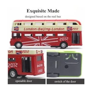 Bus Toys Juego de 4 unidades para autobús escolar de_5