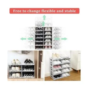 TXALWIQ Zapatero de 6 niveles organizador apilable de_6