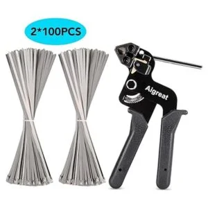 Aigreat Juego de 200 s de metal para ataduras de_6