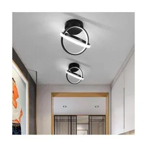 Lámpara de techo LED negra 6000 K moderna lámpara de_2