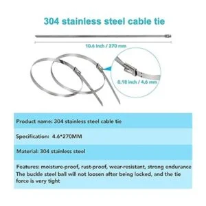 Aigreat Juego de 200 s de metal para ataduras de_4