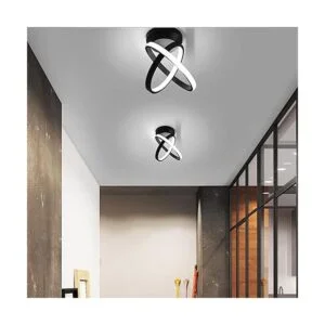 Lámpara de techo LED negra 6000 K moderna lámpara de_3