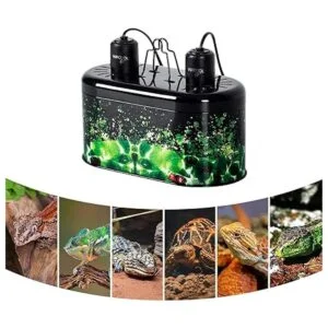 WACOOL Lámpara de reptil doble cúpula profunda pantalla_6