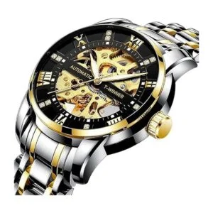 Reloj mecánico de acero inoxidable para hombre reloj de_2