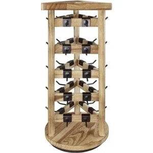 Ikee Design Torre de joyería giratoria de madera de 30_4
