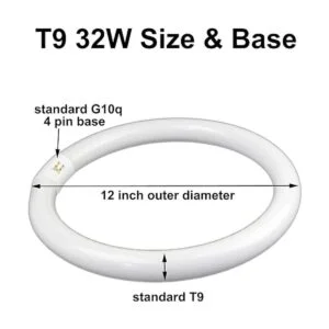 CHKADAWA FC12T9CW Bombilla circular de 12 pulgadas T9_3