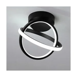 Lámpara de techo LED negra 6000 K moderna lámpara de_5