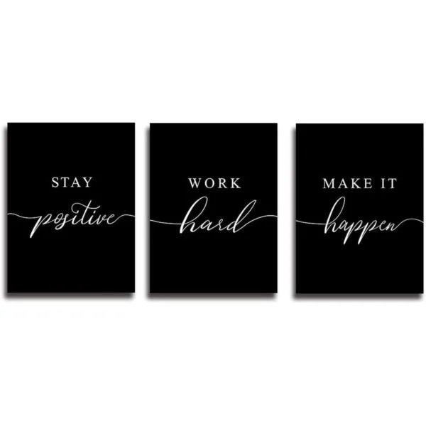 Lienzo enmarcado para pared cita positiva arte de pared_6