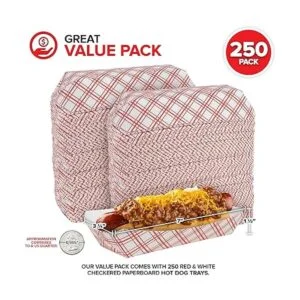 Bandejas para perros calientes a cuadros 250 unidades_2