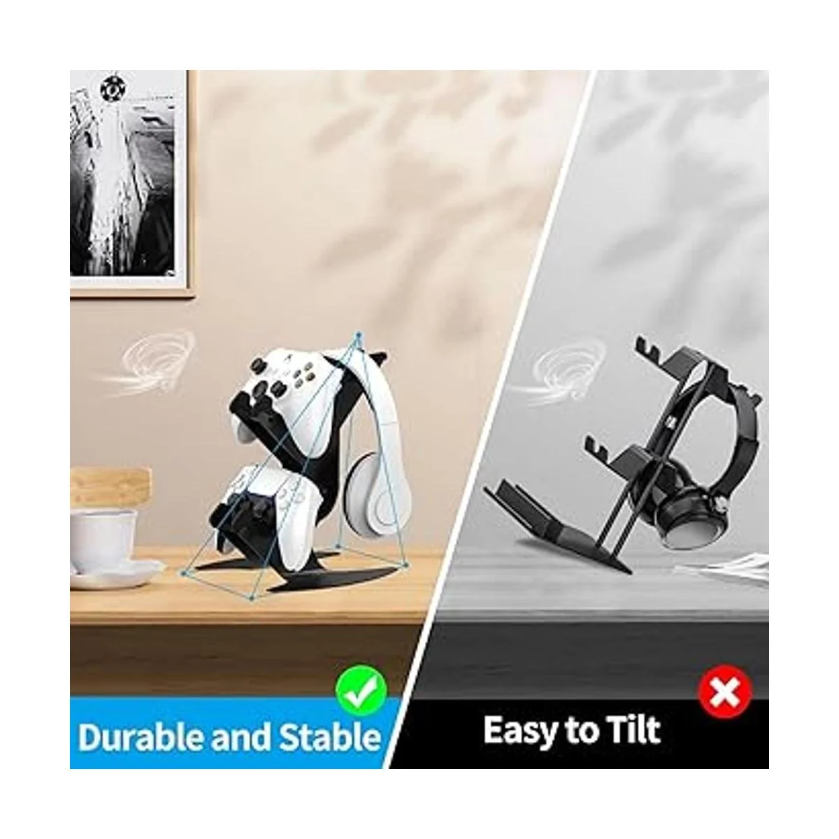 Controller Holder Game Controller Rack Headset Stand for_5