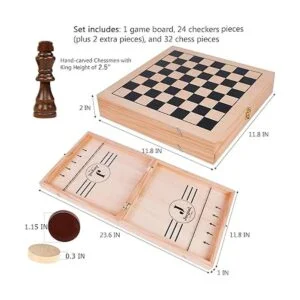 Juegoal Juego de discos de madera 4 en 1 para niños y_3