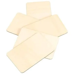 HOIGON 100 piezas rectangulares de madera sin acabar 4 x_5