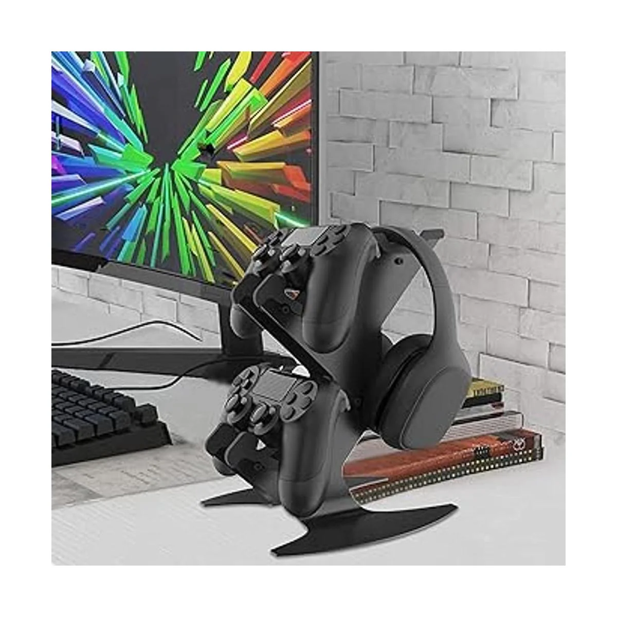 Controller Holder Game Controller Rack Headset Stand for_2