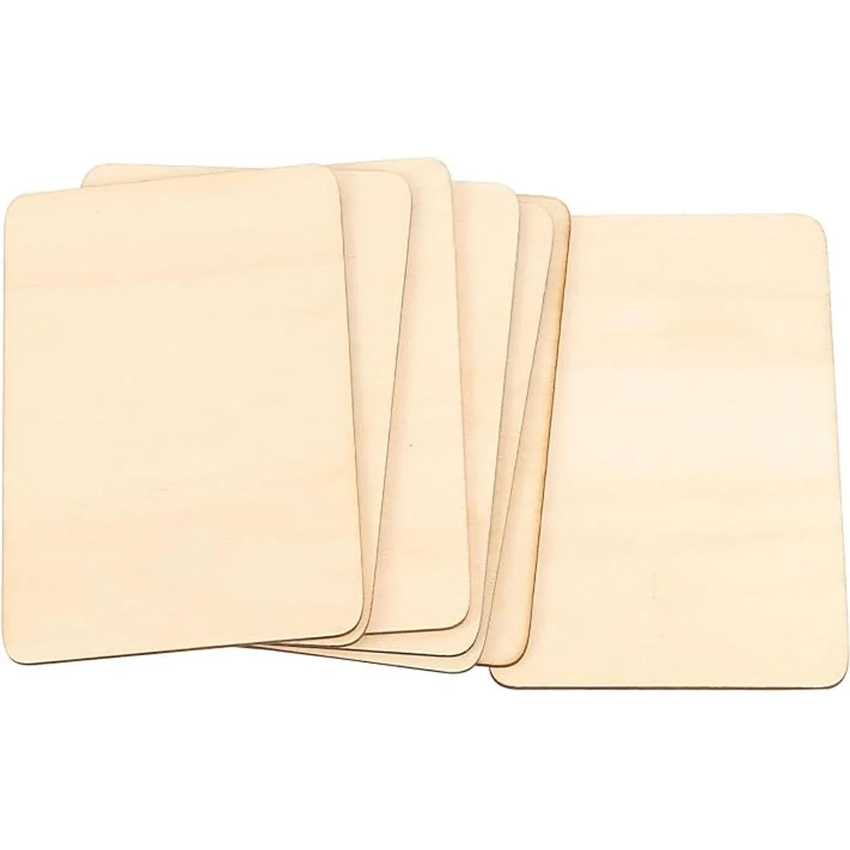 HOIGON 100 piezas rectangulares de madera sin acabar 4 x_4