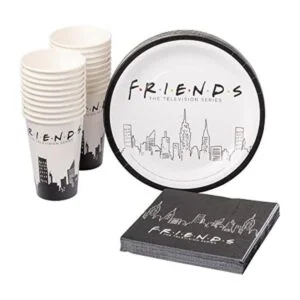 Silver Buffalo Friends New York Skyline Juego de platos_1