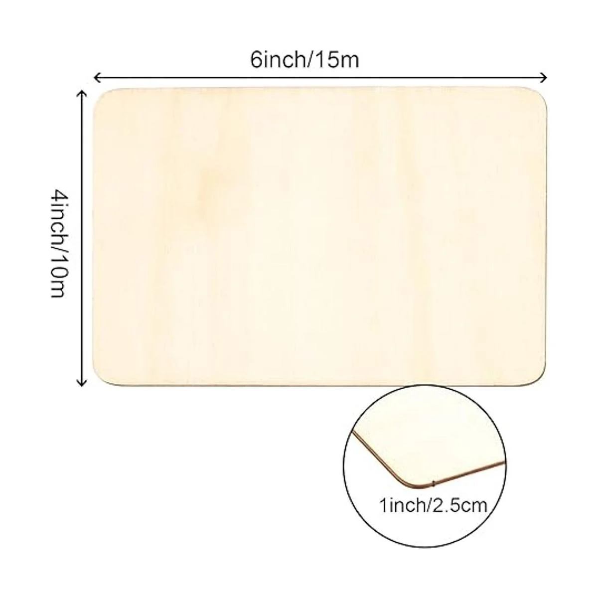 HOIGON 100 piezas rectangulares de madera sin acabar 4 x_2