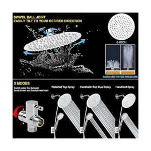 Cabezal de ducha con manguera cabezal de ducha de lluvia_5