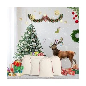 Inspireyee Paquete de 6 bolsas de Navidad grandes de Papá_2