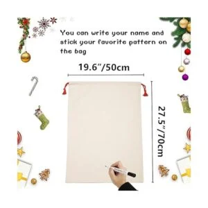 Inspireyee Paquete de 6 bolsas de Navidad grandes de Papá_5