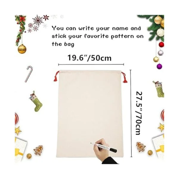 Inspireyee Paquete de 6 bolsas de Navidad grandes de Papá_5