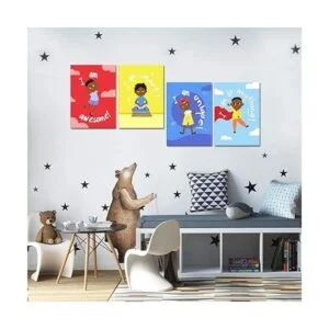 Arte de pared para habitación de niños decoración_3