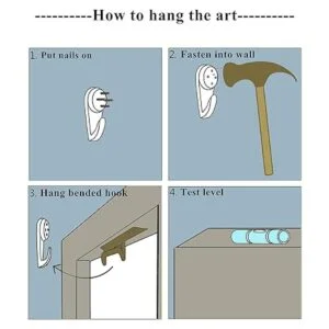 Fushvre 3 paneles de cocina arte de pared vintage tenedor_6