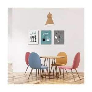 Fushvre 3 paneles de cocina arte de pared vintage tenedor_3