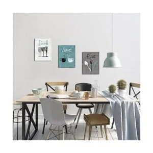 Fushvre 3 paneles de cocina arte de pared vintage tenedor_5