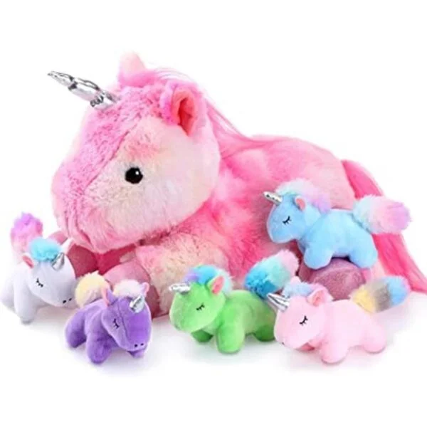 Juego de 6 juguetes de peluche de unicornio 1 animal de_1