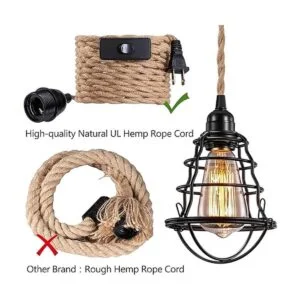 Lámpara colgante industrial con enchufe luces colgantes_3