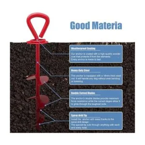 SHUNAI Cable y estaca de amarre para perros correa pesada_5
