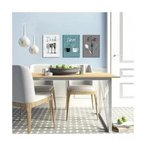 Fushvre 3 paneles de cocina arte de pared vintage tenedor_2