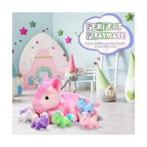 Juego de 6 juguetes de peluche de unicornio 1 animal de_6