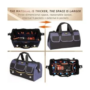 FASTECH Bolsa de herramientas de 20 pulgadas con boca_4