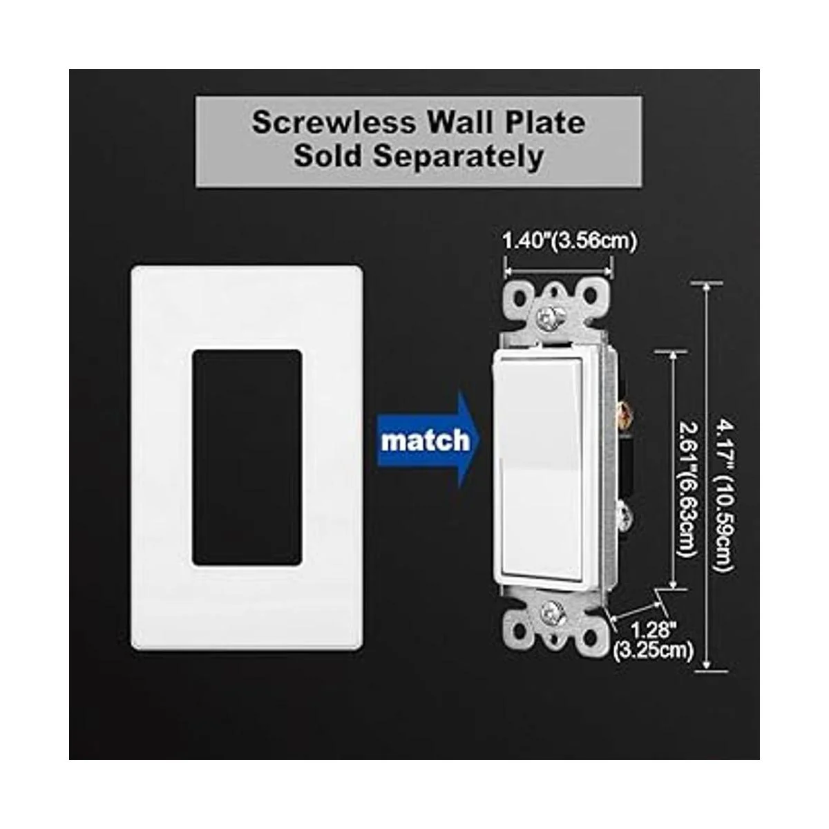 CML Decorator Interruptor de luz de un solo poste_4