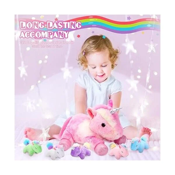 Juego de 6 juguetes de peluche de unicornio 1 animal de_5