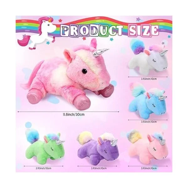 Juego de 6 juguetes de peluche de unicornio 1 animal de_2