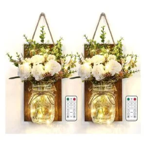 LIGHTESS Lámpara de pared con decoración de madera de_1