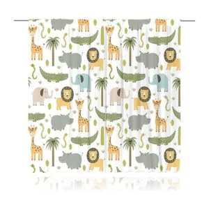 Meshelly Cortinas de animales de safari para guardería 42_5