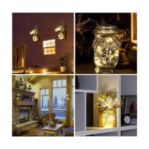 LIGHTESS Lámpara de pared con decoración de madera de_4