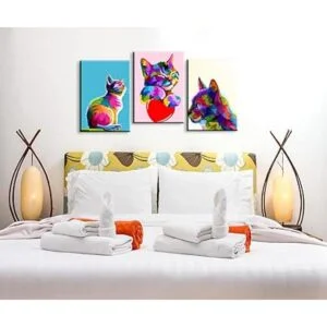 Mistyefly 3 piezas coloridas de animales para decoración_5