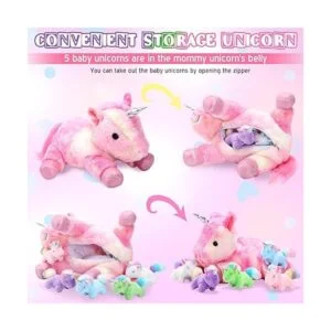 Juego de 6 juguetes de peluche de unicornio 1 animal de_4