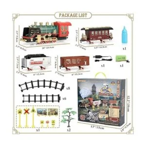 Juego de tren eléctrico de Navidad con vapor sonido y_5