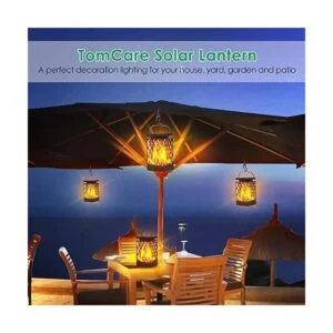 TomCare Luces solares para exteriores faroles solares de_6