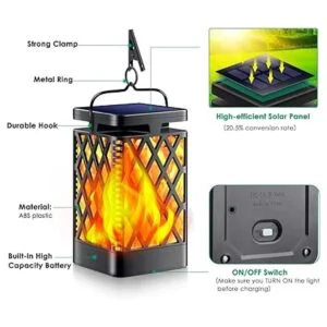 TomCare Luces solares para exteriores faroles solares de_3